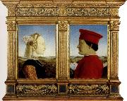 Piero della Francesca Portrait of the Duke and Duchess of Montefeltro oil painting reproduction
